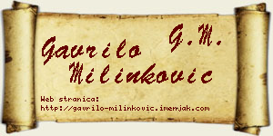 Gavrilo Milinković vizit kartica